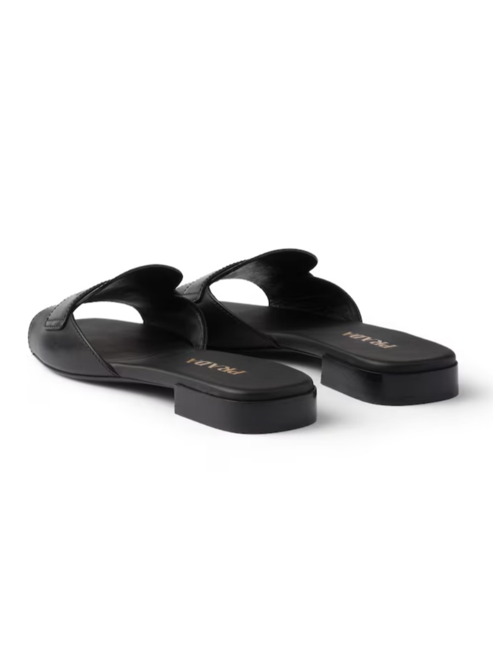 Prada Black Leather slides size 37.5 - Picture 6 of 9